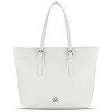 Bugatti Passione Shopper Handtasche Damen, Damenhandtasche Schultertasche – Weiß