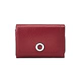 LAMARTHE PARIS - Elegantes Designer Damen Portemonnaie, Echtleder Geldbeutel für Frauen, mit viel Platz für Karten, Rot