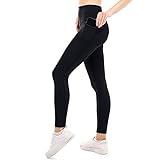 ZENACROSS Damen Slim Fit Leggings - Schwarz M - Fitness, Yoga, Joggen, Workout