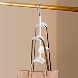 Vcoiraa Handtaschenhalter aus Metall, Taschenhalter für Kleiderschrank, handtaschenhalter Schrank, taschenhalter schrank für Taschen und Accessoires, 38.6 x 7 x 4 cm, Weiß