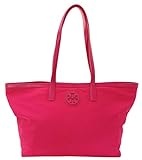 Tory Burch Dena Nylon Shopper Tote Beach Bag Carnation Red Handtasche