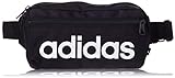 adidas Unisex-Adult LINEAR Bum Bag Sports Pouch, Black/White, 0