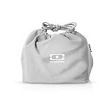 monbento - Lunch Tasche MB Pochette M Coton - Polyester Bento Tasche - Perfekt für Büro/Meal Prep/Schule - Kann eine MB Original oder MB Tresor Bento Box Enthalten - Grau