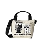 Karl Lagerfeld Paris Essential Everyday Crossbody Bag, Bei/Blk, Einheitsgröße