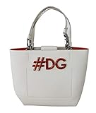 Dolce & Gabbana White #DG Women Hand Tote Borse Leather Beatrice Bag