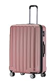 BEIBYE TSA-Schloß 2080 Hangepäck Zwillingsrollen neu Reisekoffer Koffer Trolley Hartschale Set-XL-L-M(Boardcase) (Rosa Gold, L)