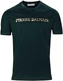 Pierre Balmain Herren Shirt Logo-T-Shirt Logo Patch T-Shirt, Farbe: Dunkelgruen, Größe: 50