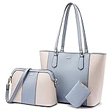LOVEVOOK Handtasche Damen Gross Handtaschen Set Taschen groß Handtaschen für Frauen Damen-henkeltaschen Shopper Schultertasche (e beige hellblau)