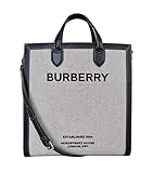 BURBERRY Tote Handtasche und Schultergurt KANE aus Leder und Canvas mit 8037936