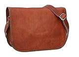 Gusti Umhängetasche Damen Leder - Taylor S für 9,7 Zoll Geräte Handtasche Tasche Ledertasche Braun klein