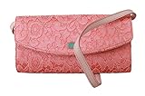 Dolce & Gabbana Pink Floral Lace Evening Long Clutch Cotton Bag