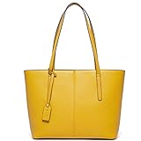 BOSTANTEN Damen Leder Handtasche Schultertaschen groß Shopper Taschen Designer Henkeltaschen Gelb