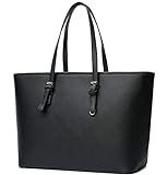 Damen Shopper große vielseitige Handtasche klassische elegante Schultertasche Tasche Schwarz