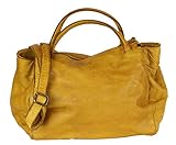 BZNA Bag Diana gelb yellow Italy Designer Damen Handtasche Schultertasche Tasche Leder Shopper Neu