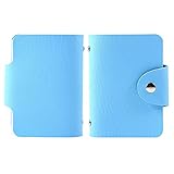ID Business Case Handtasche, weiches PU-Leder Kreditkartenetui mit Metallschnalle für Damen für den täglichen Gebrauch zur Kartenaufbewahrung (Blau)