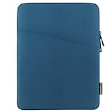 MoKo 9-11' Tablet Tasche Hülle mit Seitentasche Sleeve Case Kompatibel mit iPad air 5 10,9' 2022, iPad Pro 11 2021/2020, iPad Air 4 10.9, iPad 9/8/7 10.2, Galaxy Tab A 10.1/Tab S8 11, Pfau Blau