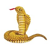 DUANCUICUIZ Plüschspielzeug Süße Simulation Schlange Plüschtier Spielzeug Riesige Schlange Kobra Tier Python Weiche Plüsch Puppe Geburtstagsgeschenk Spielzeug Heimdekoration (Color : Yellow)