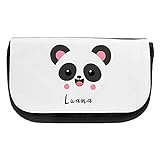 Kosmetiktasche mit Namen Luana und Panda-Motiv | Schminktasche | Viele Vornamen zur Auswahl
