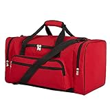 Sporttasche Reisetasche Fitness Tasche mit Schultergurt Wochenendtasche für Damen und Herren (Rot, 40L)