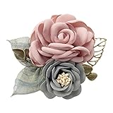 sharprepublic Ansteckblume Anstecker Pins Blumen Design Brosche Anstecknadel Abzeichen für Anzug Taschen Hüte zum Hochzeit Bankett Party - Rosa
