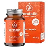 Serotalin® ORIGINAL KAPSELN mit 5-HTP | Serotonin und Dopamin Tabletten hochdosiert mit Griffonia, Phenylalanin, Vitamin B5, Koffein & Zink | 100% vegan für 2 Monate