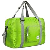 WANDF Leichter Faltbare Reise-Gepäck 40L Reisetaschen Sporttasche für Damen Herren für Weekender Reisen Gym Duffel Taschen (D - Grün)