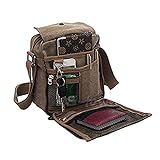 Liying Neu Umhängetasche Rucksack Tasche Retro Canvas Handtasche Praktisch Aktentaschen Schultasche