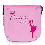 Umhängetasche für Kinder mit Namen Luana und schönem Prinzessin-Motiv | Schultertasche für Mädchen