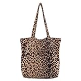 JAGENIE Damen Leopard Print Handtasche Schulter Damen Geldbörse Messenger Satchel Einkaufstasche Tasche