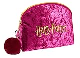 Harry Potter Make-up-Tasche für Frauen und Mädchen, doppelseitig, Samt, Kosmetiktasche, Reisezubehör, Geschenk, burgunderfarben, Einheitsgröße, Kosmetiktasche