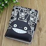 WYTX Brieftasche Anime Hatsune Miku PU Schwarz Kurze Null Brieftasche Geldbörse mit Innen Zipper Tasche Taste Stil Geld Tasche,My Neighbor Totoro