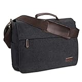 Ruschen Umhängetasche Herren aus Vintagem Segeltuch, Premium Herrentasche, Laptoptasche für 15,6 Zoll Laptop, Schultertasche/Kuriertasche/Messenger Bag
