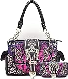 Western Origin - Damenhandtaschen mit Brieftasche im Western-Stil Damen , Violett (violett), Large