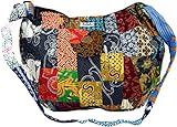 GURU SHOP Patchworktasche Bali, Herren/Damen, Mehrfarbig, Baumwolle, Size:One Size, 35x40x7 cm, Alternative Umhängetasche, Handtasche aus Stoff